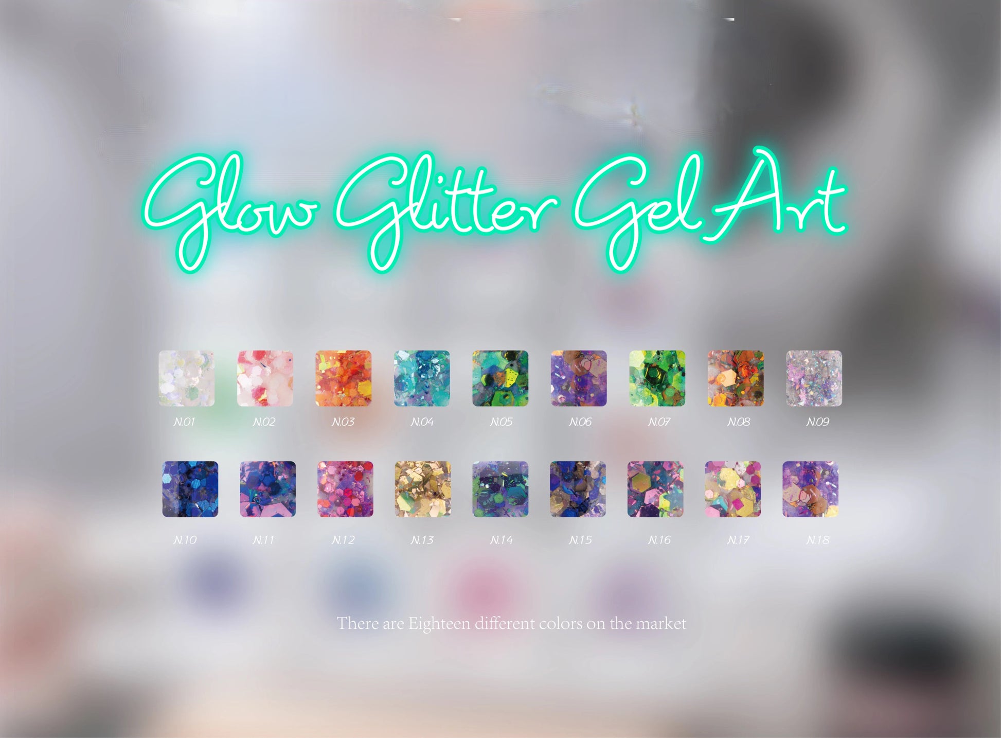 Glow Glitter Gel Art - Premier Nail Supply 