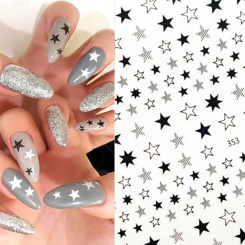 Black Star Sticker - Premier Nail Supply 