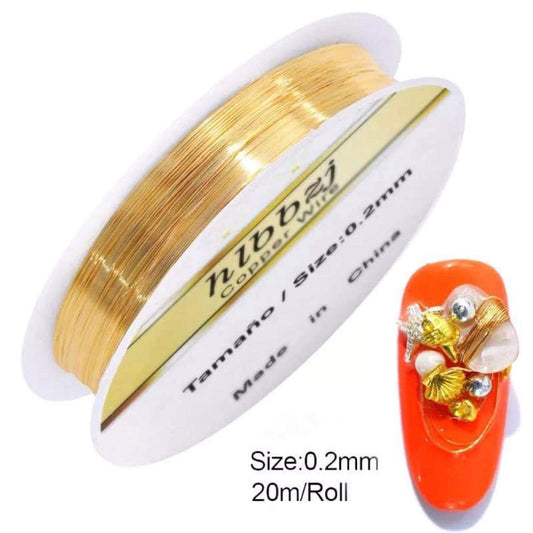 KC Gold Copper Craft Flexible Wire Nail Art Designs - Premier Nail Supply 