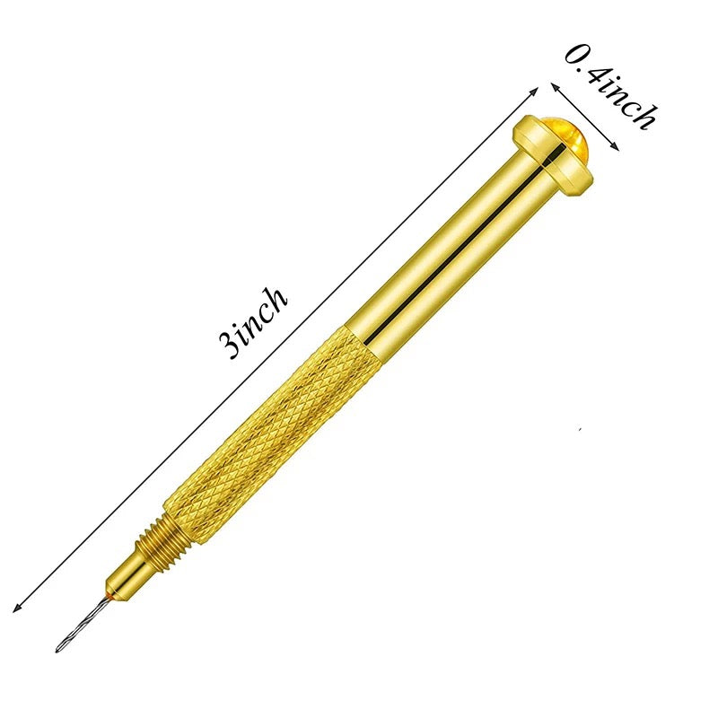 Nail Drill Gold Hand Drills for Jewelry Rings for Nail Tips - Premier Nail Supply 