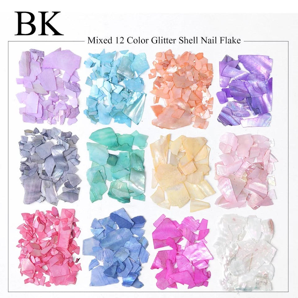 Ultra - Thin Abalone Shell Chip - BK - Premier Nail Supply 