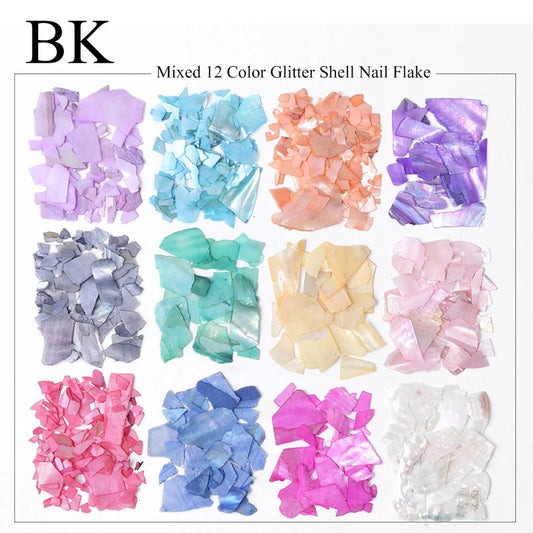 Ultra - Thin Abalone Shell Chip - BK - Premier Nail Supply 