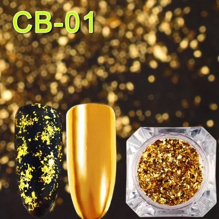 Gold Flakes Foil CB-01 - Premier Nail Supply 