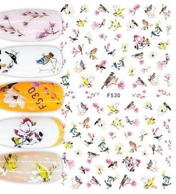 Magnolia Flowers & Birds - F530 - Premier Nail Supply 