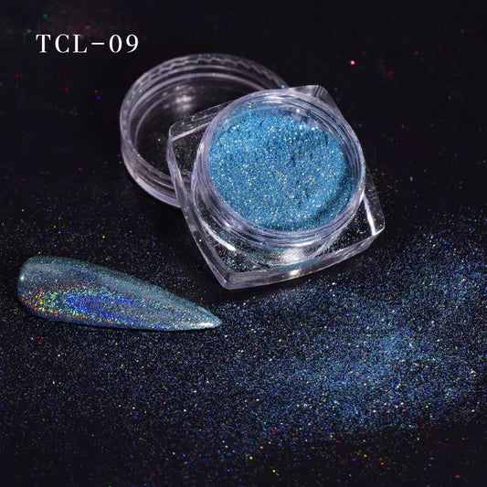 Magic Laser Blue Chrome Color Powder TCL09-08854 - Premier Nail Supply 