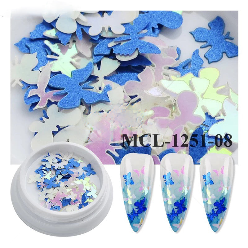 BLUE 3D BUTTERFLY MCL125108 - Premier Nail Supply 