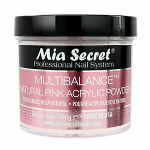 Mia Secret - Multibalance Naturail Pink Acryilic Powder 8 oz - #PL-450NB - Premier Nail Supply 