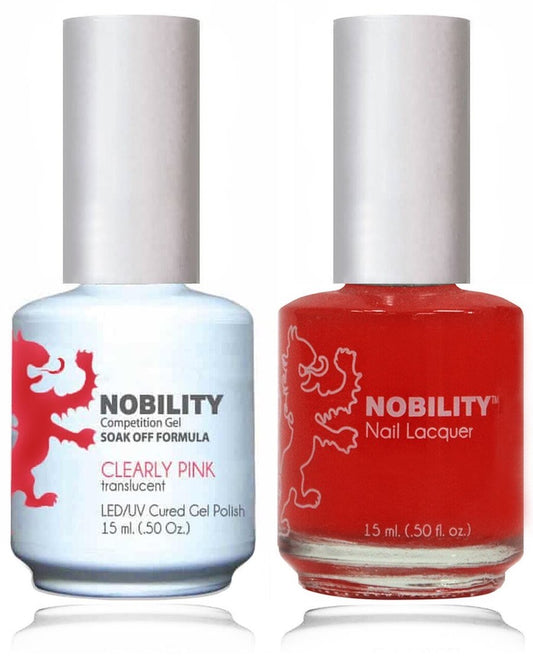 Lechat Nobility Gel Polish & Nail Lacquer - Clearly Pink 0.5oz - #NBCS066 - Premier Nail Supply 