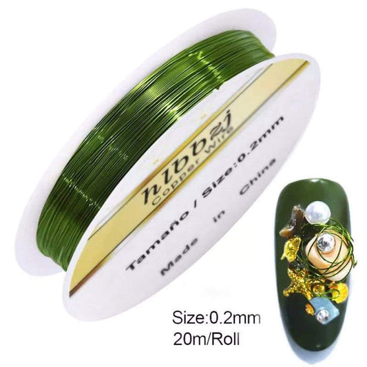 Green  Copper Craft Flexible Wire Nail Art Designs - Premier Nail Supply 