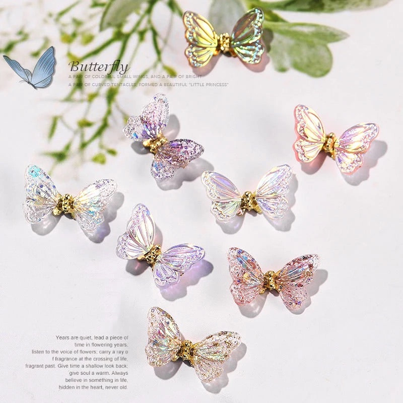 Aurora 3D Flying Butterfly Luxury Nail Art Decoration A1774 - Premier Nail Supply 