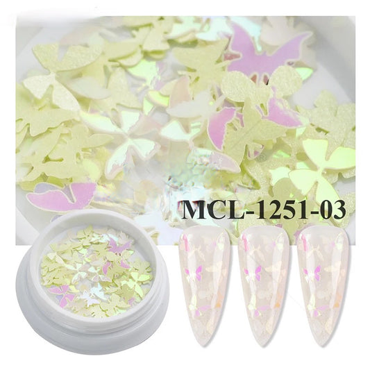 LIGHT GREEN 3D BUTTERFLY MCL125103 - Premier Nail Supply 