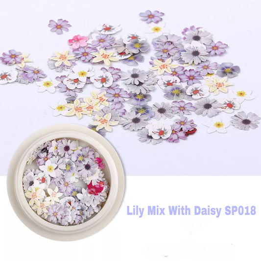 Lily Mix With Daisy SP018 - Premier Nail Supply 