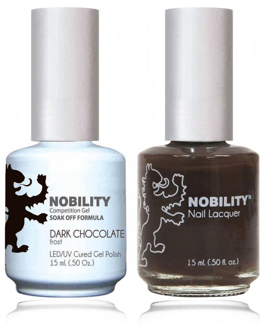 Lechat Nobility Gel Polish & Nail Lacquer - Dark Chocolate 0.5oz - #NBCS040 - Premier Nail Supply 