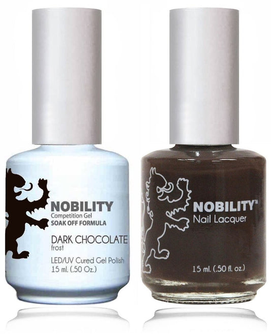 Lechat Nobility Gel Polish & Nail Lacquer - Dark Chocolate 0.5oz - #NBCS040 - Premier Nail Supply 