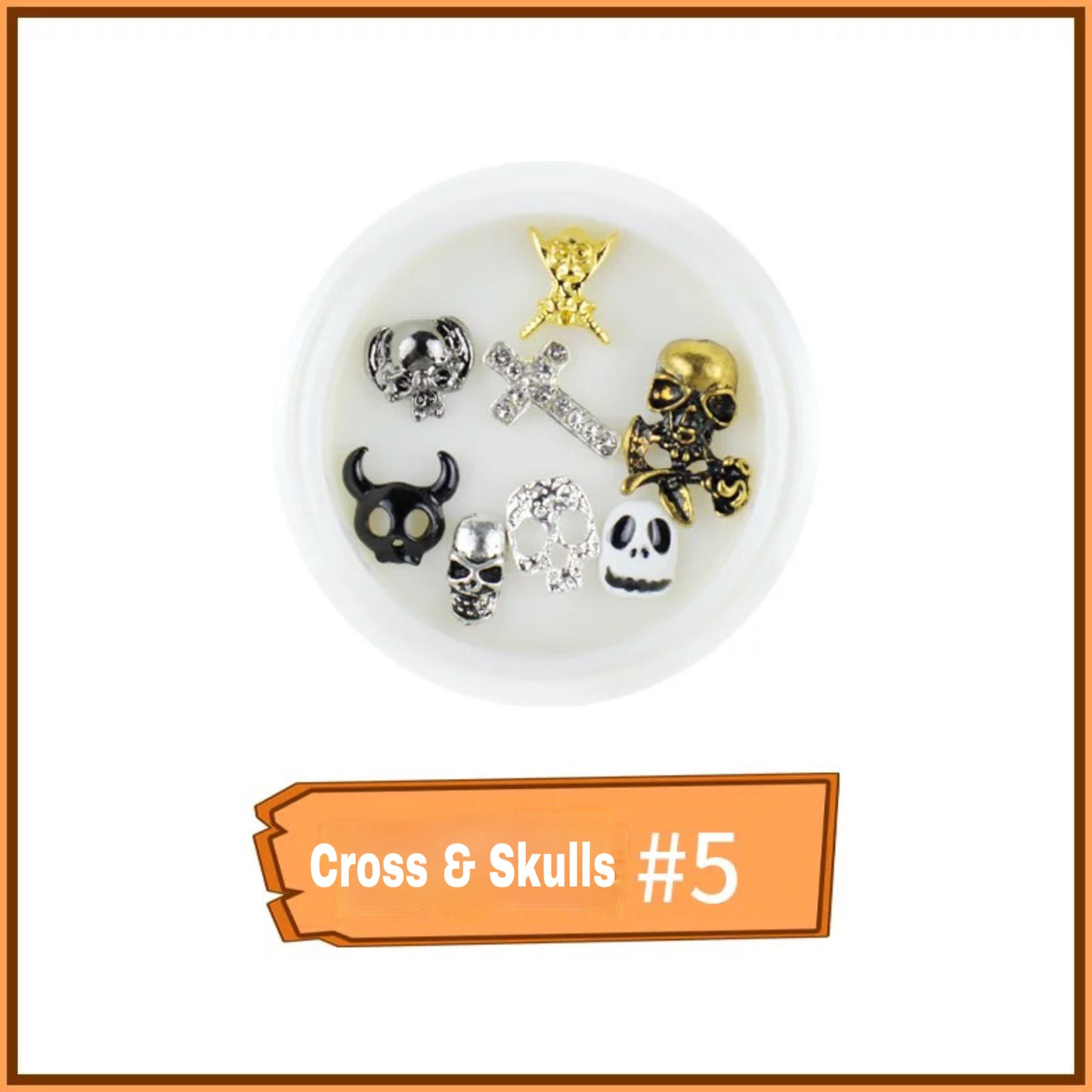 Cross & Skull NA003-5 - Premier Nail Supply 