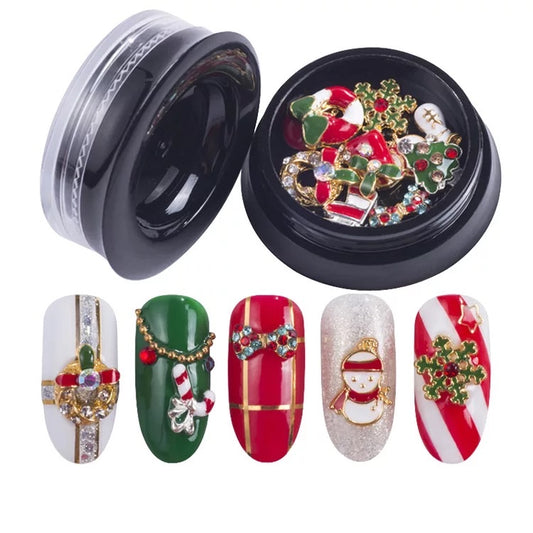 Rhinestone 3D Christmas Nail Design- 01 - Premier Nail Supply 