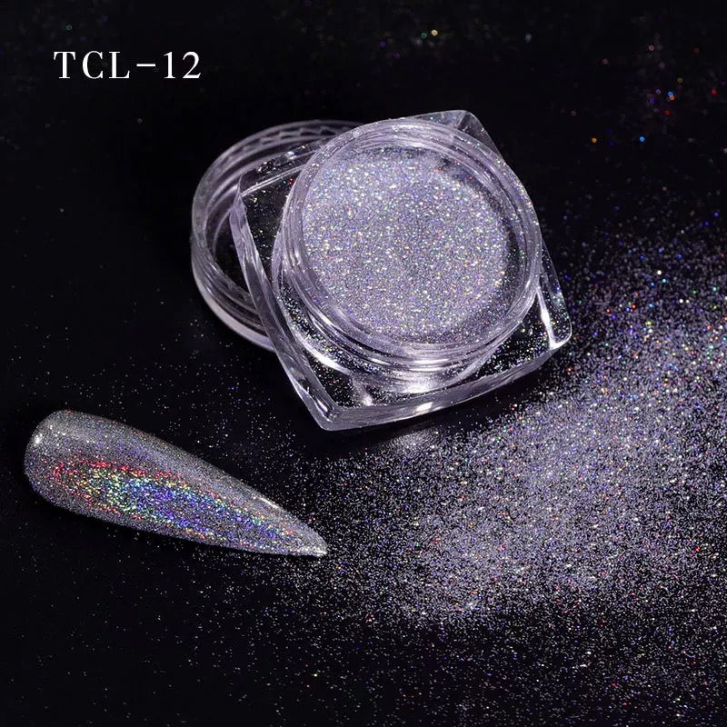 Magic Laser Light Purple Chrome Color Powder TCL12-72630 - Premier Nail Supply 