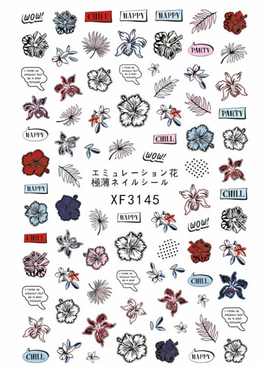 Comic Flowers - R196 - Premier Nail Supply 