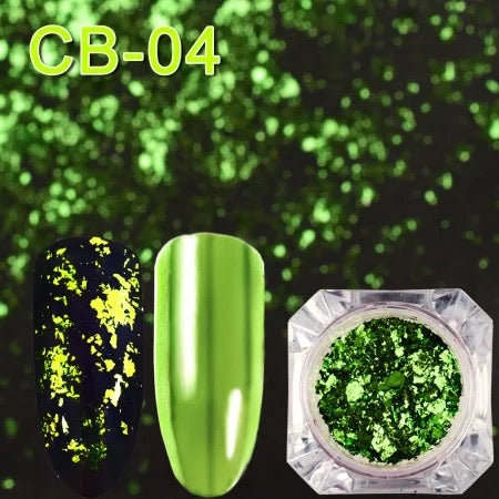 Green Flakes Foil CB-04 - Premier Nail Supply 