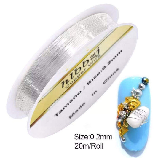 Silver Copper Craft Flexible Wire Nail Art Designs - Premier Nail Supply 