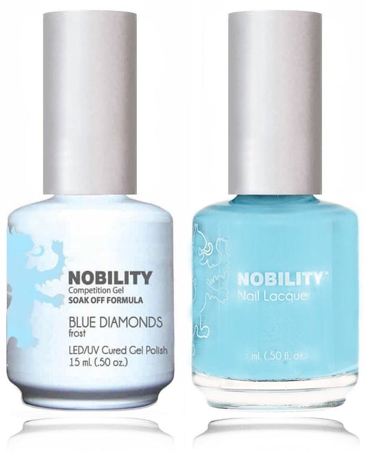 Lechat Nobility Gel Polish & Nail Lacquer - Blue Diamonds 0.5 oz - #NBCS105 - Premier Nail Supply 