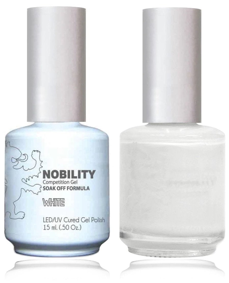 Lechat Nobility Gel Polish & Nail Lacquer - White 0.5 oz - #NBCS001 - Premier Nail Supply 
