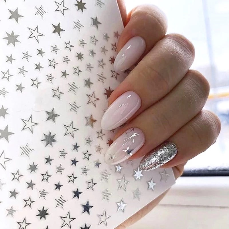 Silver Star Sticker - Premier Nail Supply 