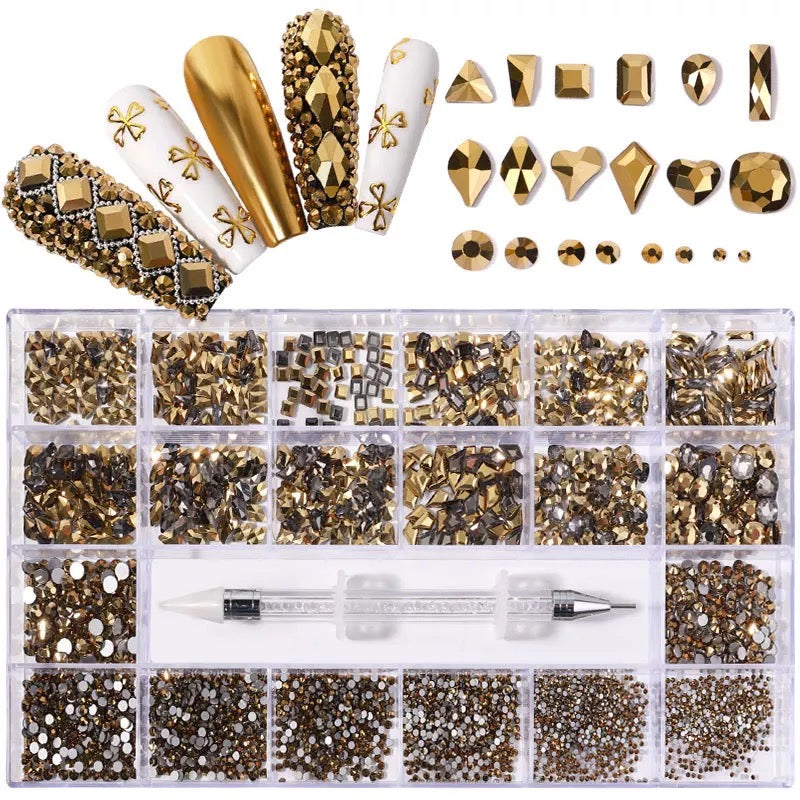 Luxury Gold Rhinestone Set RH014 - Premier Nail Supply 