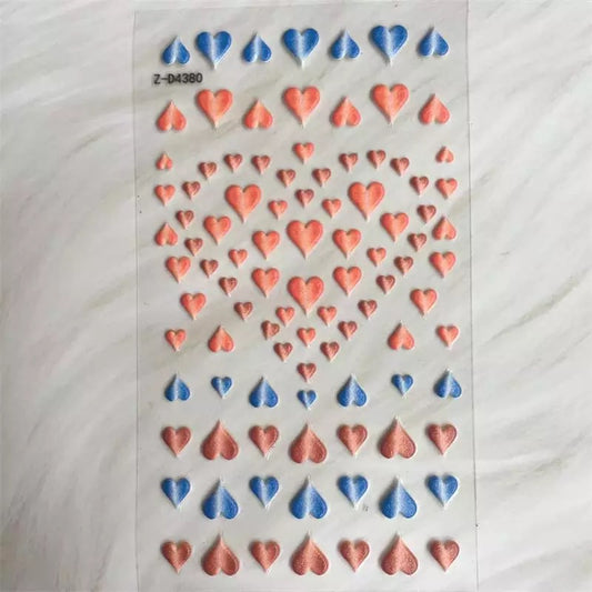 Heart Red & Blue 5D - ZD4380 - Premier Nail Supply 