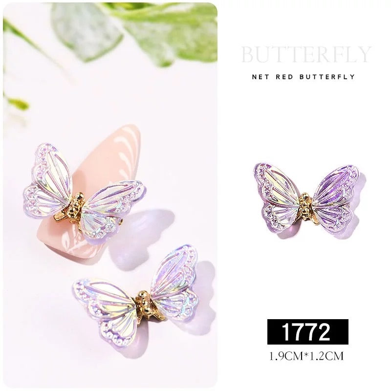 Aurora 3D Flying Butterfly Luxury Nail Art Decoration A1772 - Premier Nail Supply 