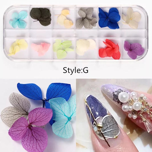 Dried Natural Flowers Mix 12 Different Color - Style G - Premier Nail Supply 