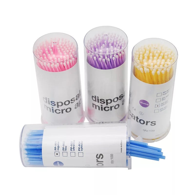Eyelash White  Micro Brush 100pcs/Box - Premier Nail Supply 