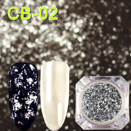 Silver Flakes Foil CB-02 - Premier Nail Supply 