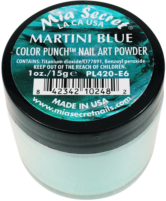 Mia Secret - Martini Blue Color Punch Acrylic Powder 1 oz - #PL420-E6 - Premier Nail Supply 
