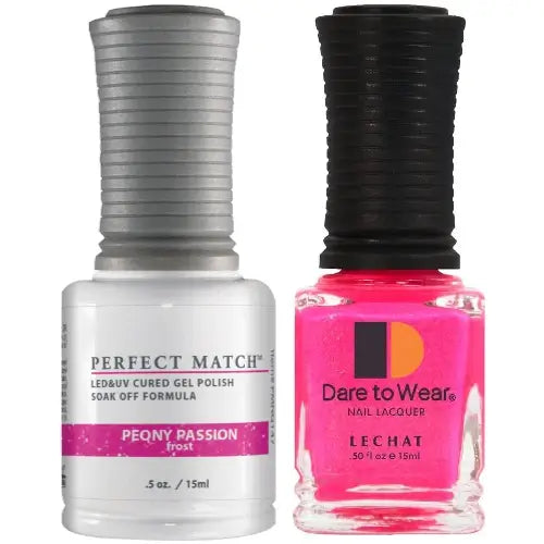 Lechat Perfect Match Gel Polish & Nail Lacquer - Peony Passion 0.5 oz - #PMS147 - Premier Nail Supply 