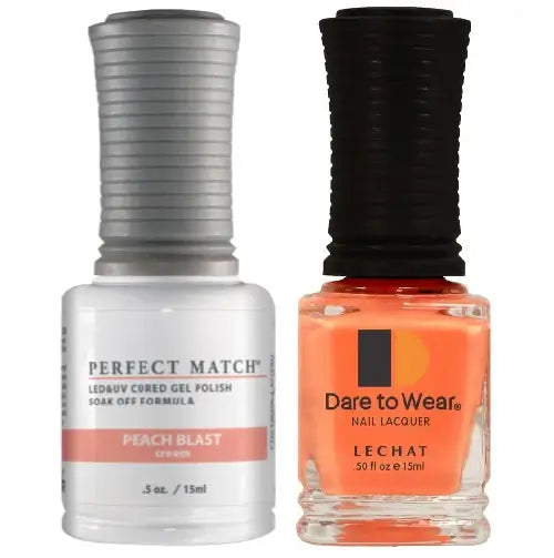 Lechat Perfect Match Gel Polish & Nail Lacquer - Peach Blast 0.5 oz - #PMS202 - Premier Nail Supply 