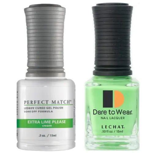 Lechat Perfect Match Gel Polish & Nail Lacquer - Extra Lime Please 0.5 oz - #PMS256 - Premier Nail Supply 