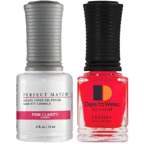 Lechat Perfect Match Gel Polish & Nail Lacquer - Pink Clarity 0.5 oz - #PMS54 - Premier Nail Supply 