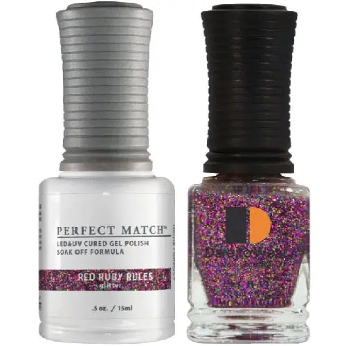 Lechat Perfect Match Gel Polish & Nail Lacquer - Red Ruby Rules 0.5 oz - #PMS57 - Premier Nail Supply 