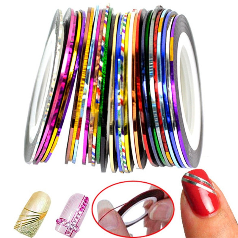 Rolls Striping Tape Line Sticker Mixed 30 Colors -#M11 - Premier Nail Supply 